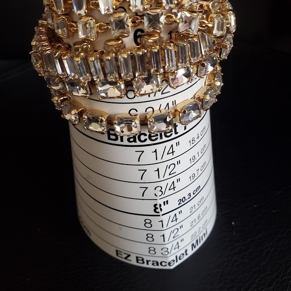 Kate Spade Glittering Vegas Jewels 6 Strand Bracelet Gold Plated Locking Clasp - Picture 6 of 7